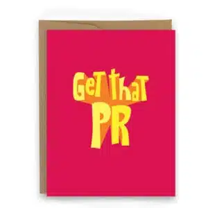 inspirational card for runners get that PR