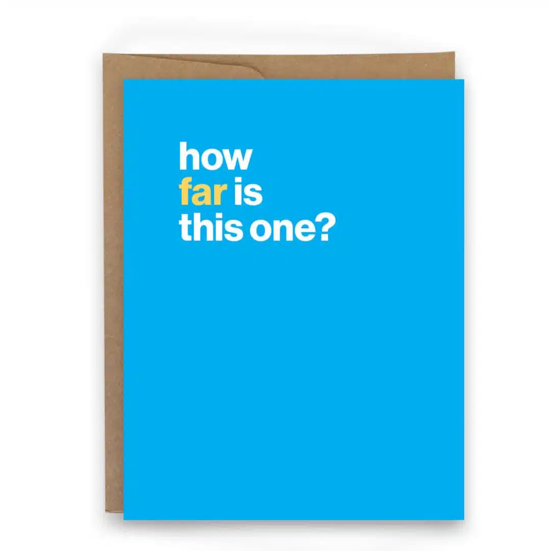 how far is this one humorous card for runners