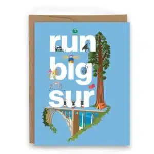 Big Sur marathon course card for runners Big Sur marathon landmarks