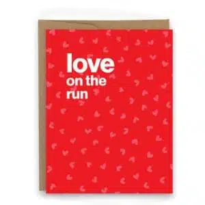 love on the run valentine's day card for runners
