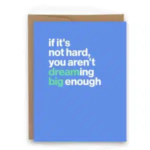 dreaming big enough motivational card for athletes motivational card for runners dream big runner