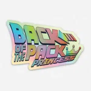 running sticker back of the pack back of the pack princess