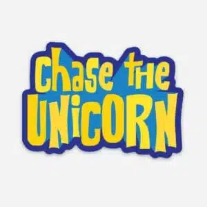 chase the unicorn, sticker for Boston runners, sticker for chasing your dreams