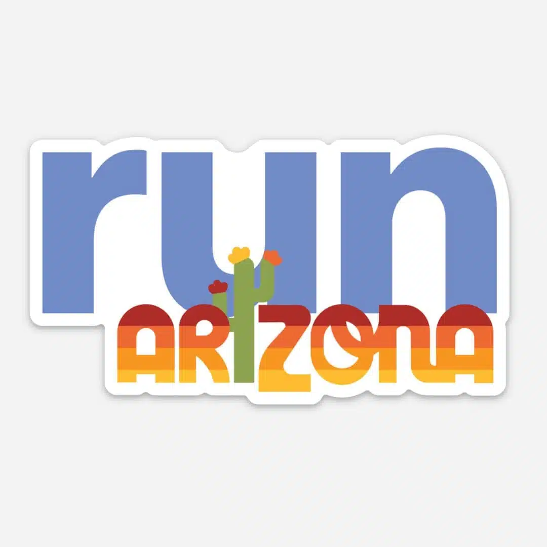 Arizona running sticker Arizona marathon sticker Arizona half marathon sticker Rock and Roll Arizona Sticker Mesa Marathon sticker Lost Dutchman marathon sticker Every Woman's Marathon Arizona sticker