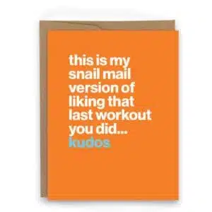 just for fun runner card for runners kudos for runners
