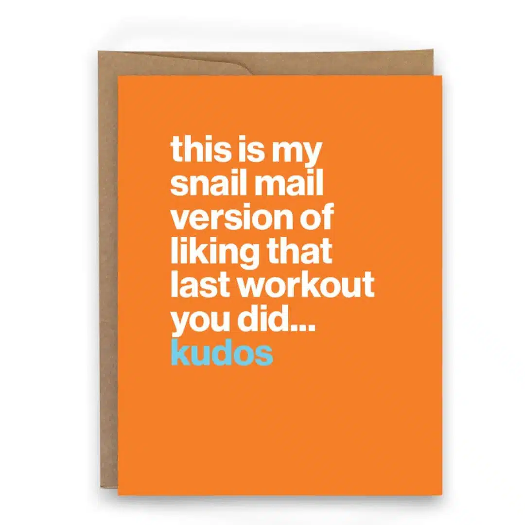 just for fun runner card for runners kudos for runners