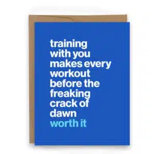 running greeting card for running buddy best running partner best training partner