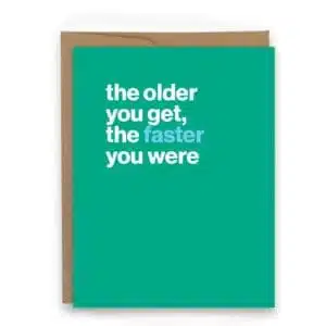 humorous card for runners birthday card for runner birthday card for triathletes birthday card for aging athletes