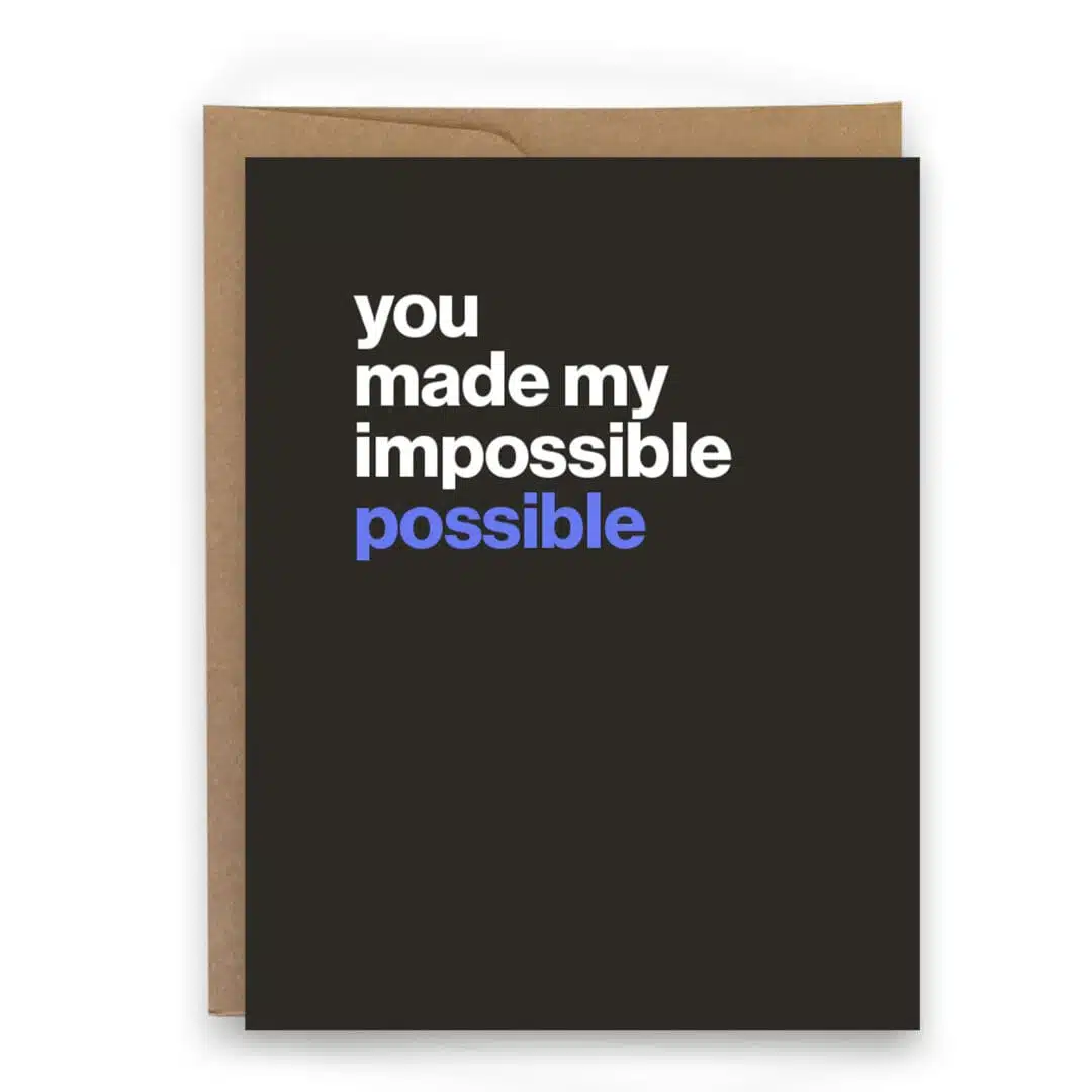 thank you card from runners thank you card from triathletes thank you greeting card you made my impossible possible - card