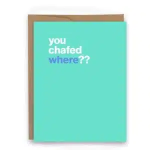 humorous card for runners humorous card for athletes runner injuries athlete injuries blood nipples you chafed where? - card you chafed where? - card