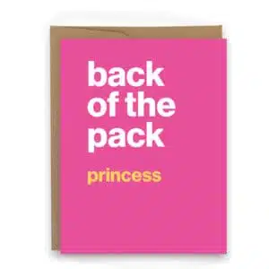 back of the pack princess inspirational card inspirational card for runners inspirational card for ironman inspirational card for athletes inspirational card for women