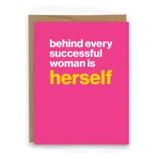 behind every successful woman is herself inspirational card inspirational card for runners inspirational card for ironman inspirational card for athletes inspirational card for women