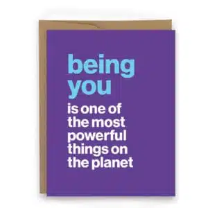 beiing you is the most powerful thing on the plantet inspirational card inspirational card for runners inspirational card for ironman inspirational card for athletes inspirational card for women