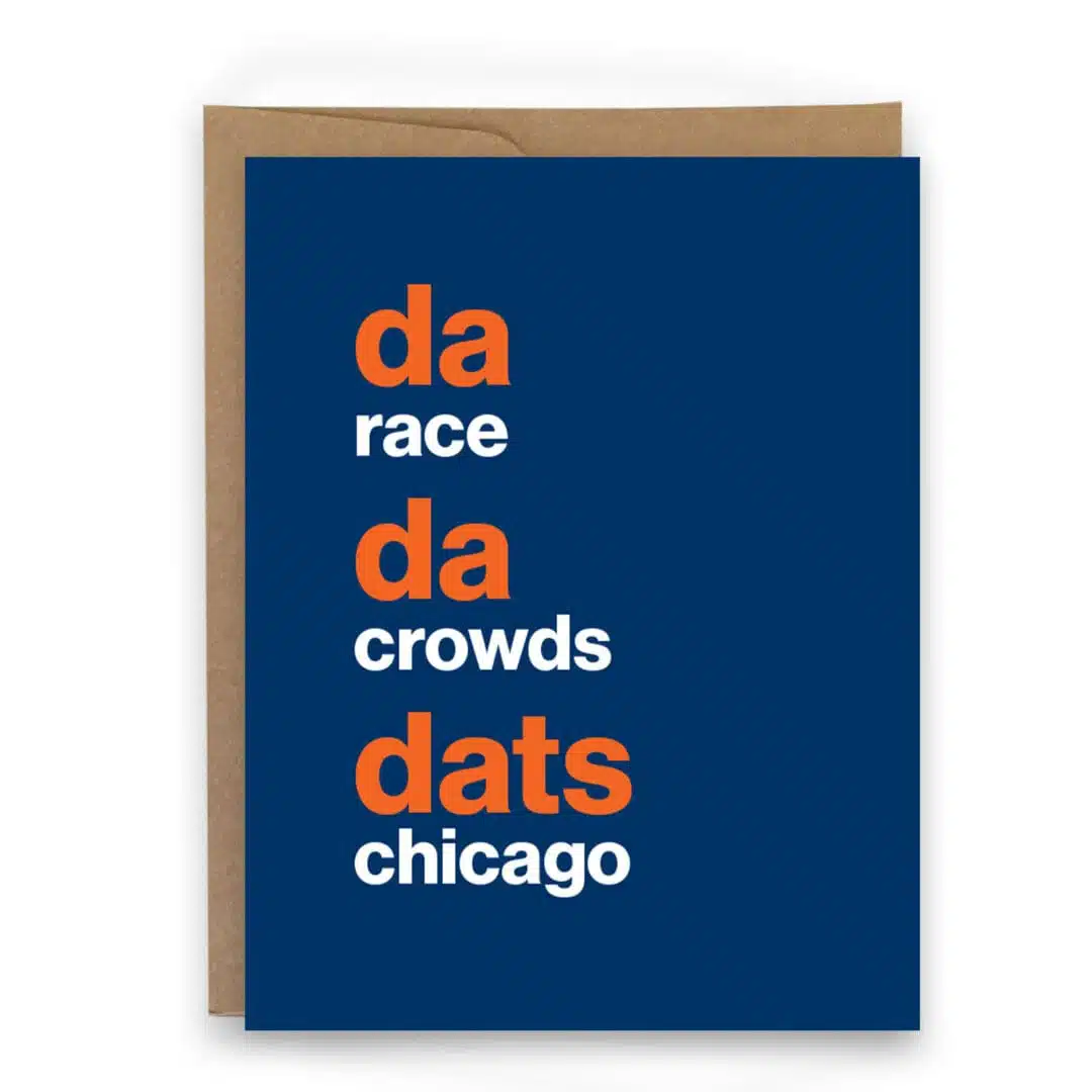 card for Chicago runners da Chicago da!