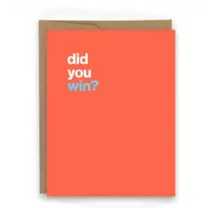 humorous card for runners, did you win