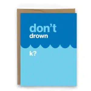 card for swimmers and triathletes don't drown k