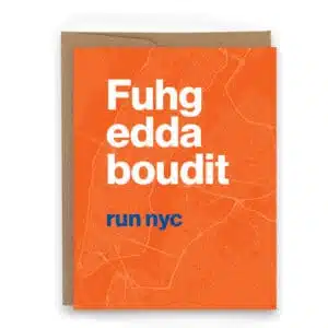 card for runners in NYC fuhgeddaboudit
