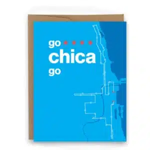 card for runners in the Chicago Marathon... Go CHICA go