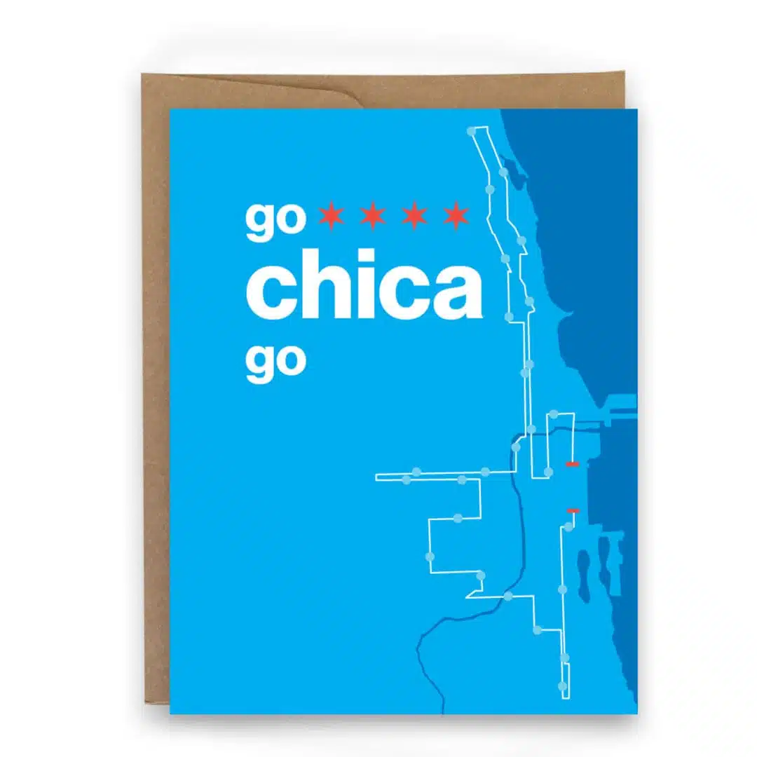 card for runners in the Chicago Marathon... Go CHICA go