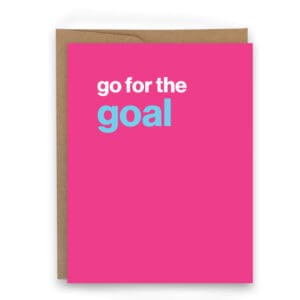 go for the goal card for soccer card for athletes
