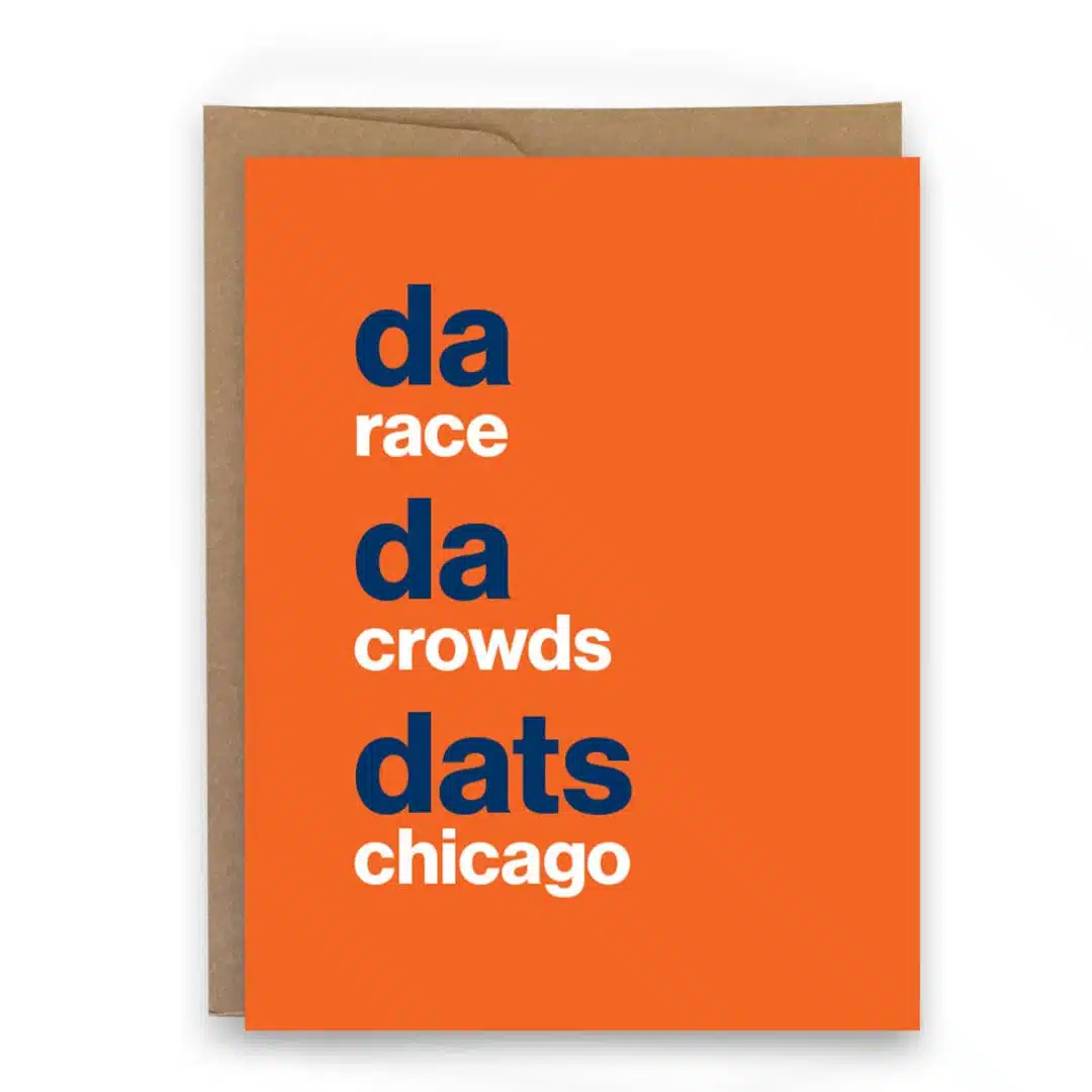 card for Chicago runners da Chicago da!
