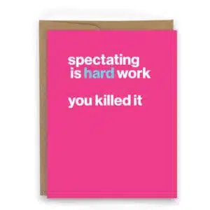spectating is hard work, you kill it, thank you card from a runner thank you card running thank you card spectator thank you card for support crew