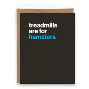 humorous card for runners card for runners greeting card about treadmills