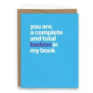 motivational card motivational card for runners motivational card for athletes congratulations card for runner congratulation card for athletes congratulations card complete and total badass - card