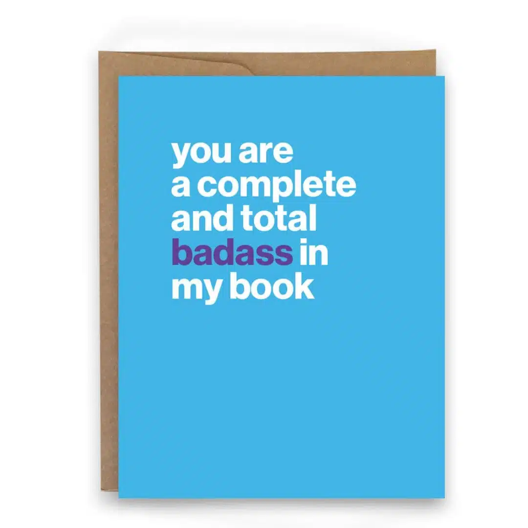motivational card motivational card for runners motivational card for athletes congratulations card for runner congratulation card for athletes congratulations card complete and total badass - card