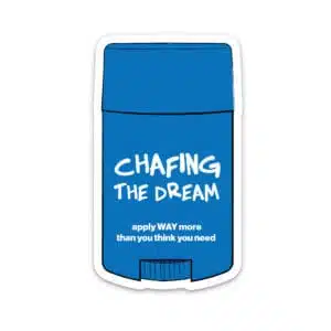 illustration of chafing bar sticker snarky running sticker