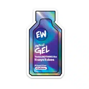 illustration of energy gel snarky running sticker