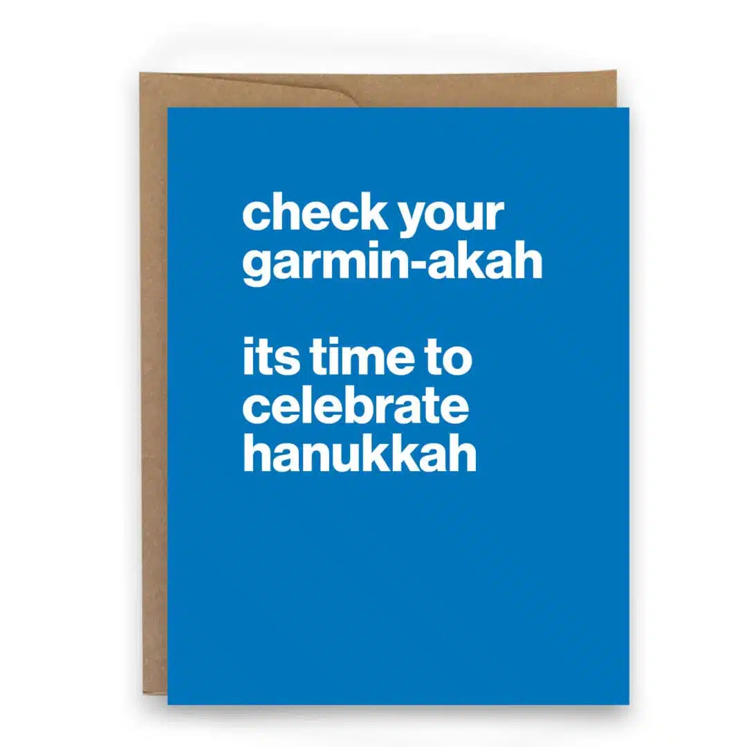 Hanukkah card for runners