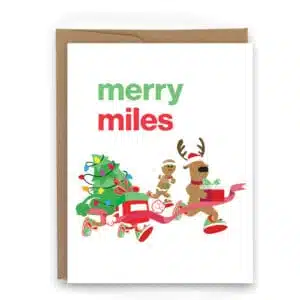 Holiday card for runners Christmas themed running card
