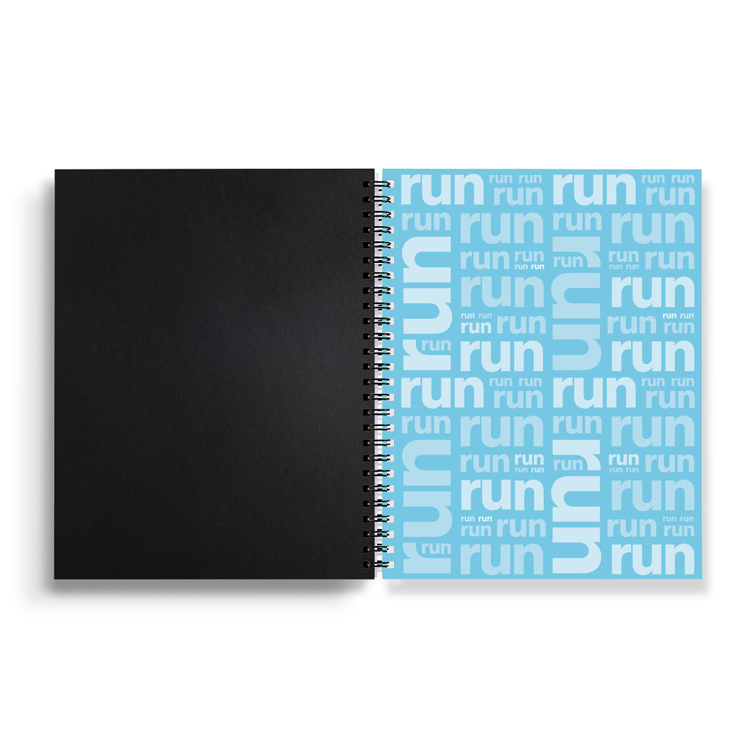 Sweaty Ponytales, notebook for runners, All I Need is Coffee and a Run, inside back cover