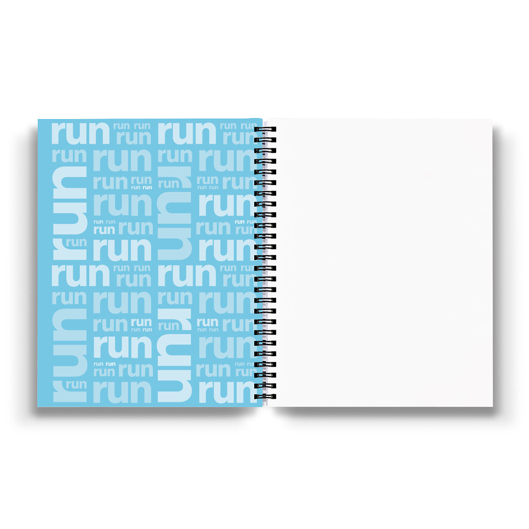 Sweaty Ponytales, notebook for runners, All I Need is Coffee and a Run, inside front cover