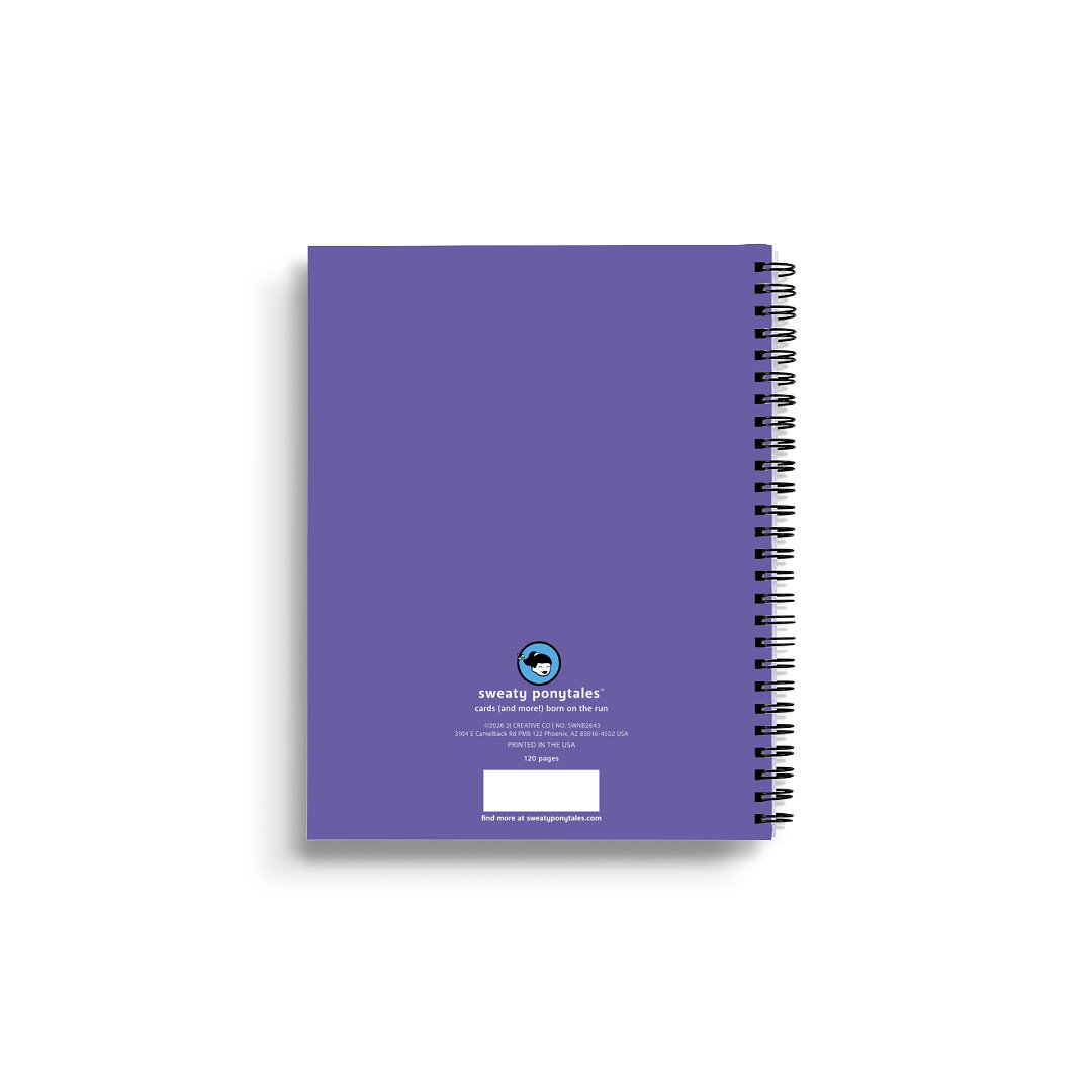 Sweaty Ponytales, notebooks for runners, All I need is a run and a cold beer, back cover