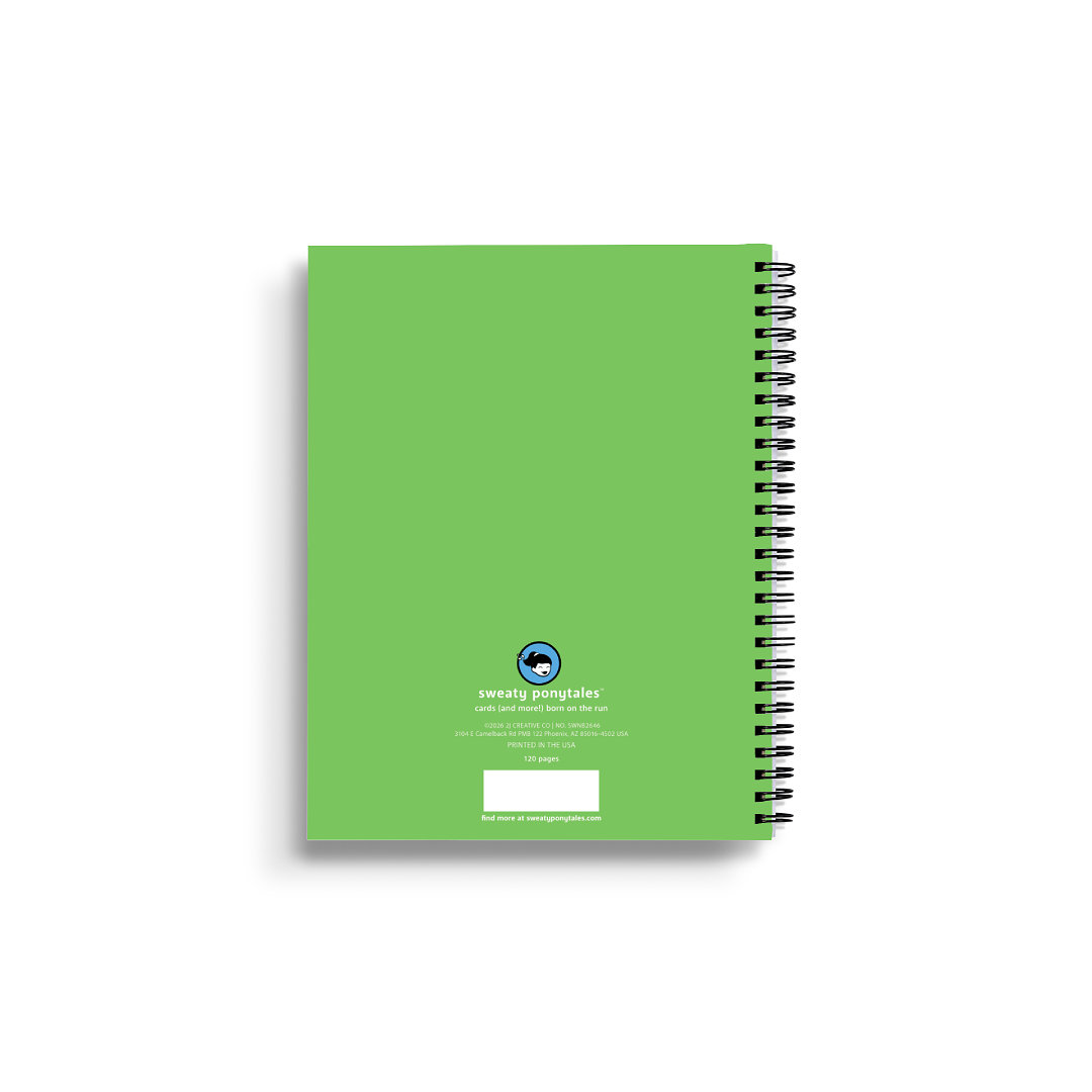 Sweaty Ponytales, Notebook for Runners, All I Need is a Run, back