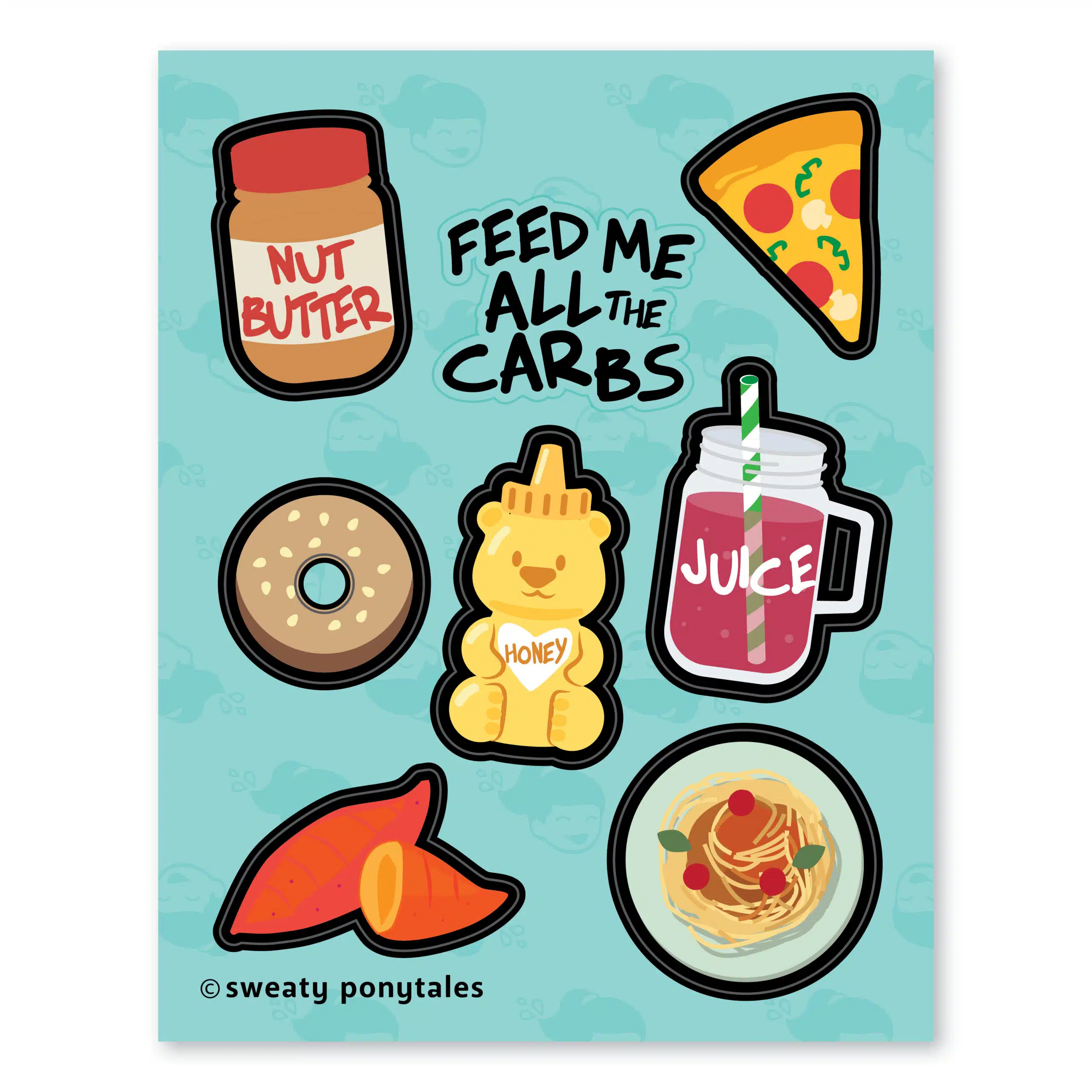 Sticker sheet — carbs